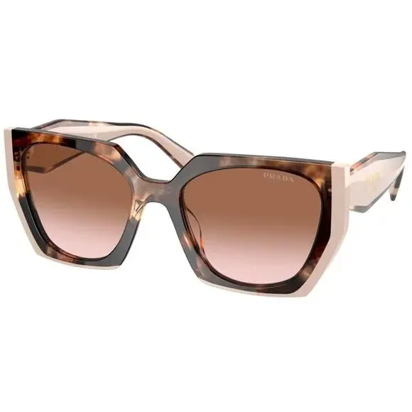 Prada Sunglasses Cateye PR 15WS 01R0A6 Tortoise Powder Pink Brown AUTHENTIC - Picture 2 of 7